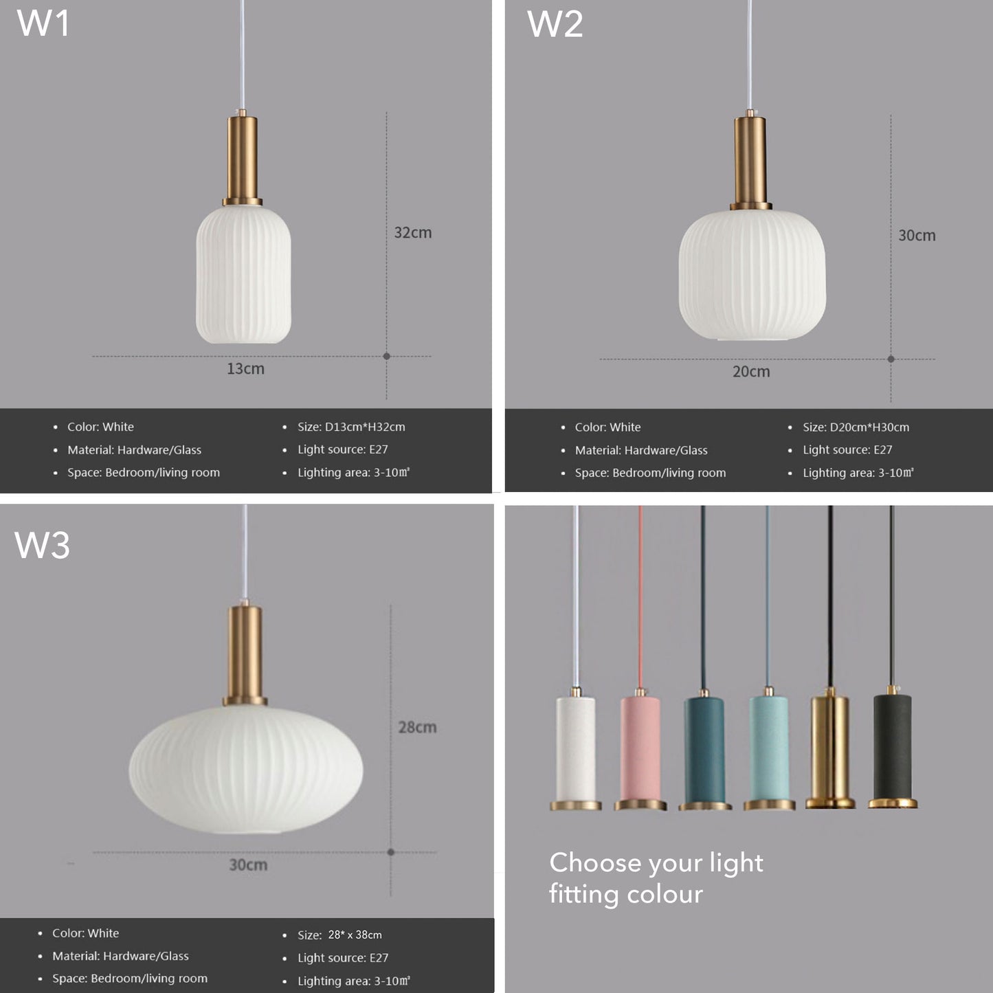 Nordic Colourful Glass pendant lights, Ceiling lights
