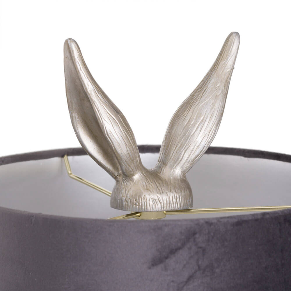 Silver Hare Glass Table Lamp