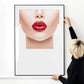 Colección Couture: Ruby Lips Fashion Lámina artística