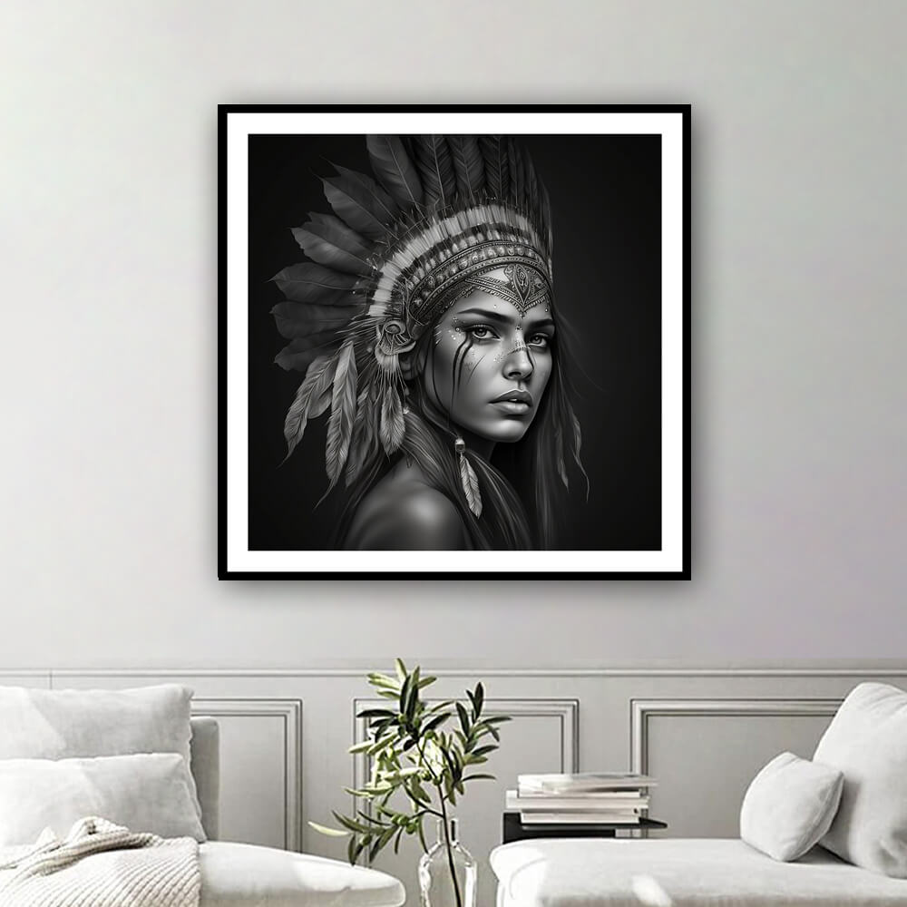 'Fierce' Apache Indian Wall Art Print