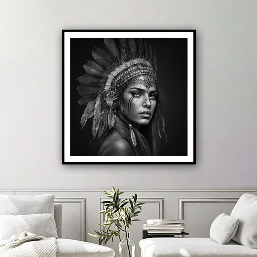 "Fierce" Apache Indian Art Print