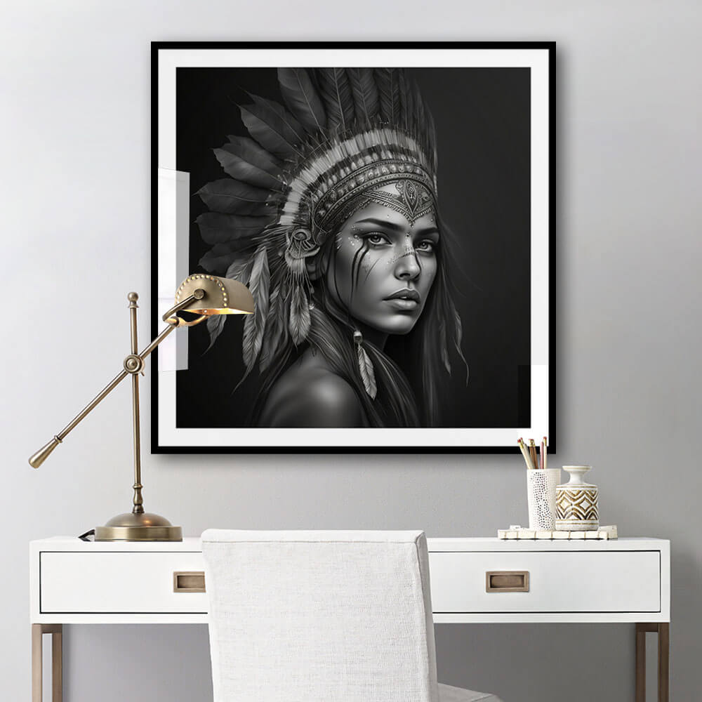 'Fierce' Apache Indian Wall Art Print