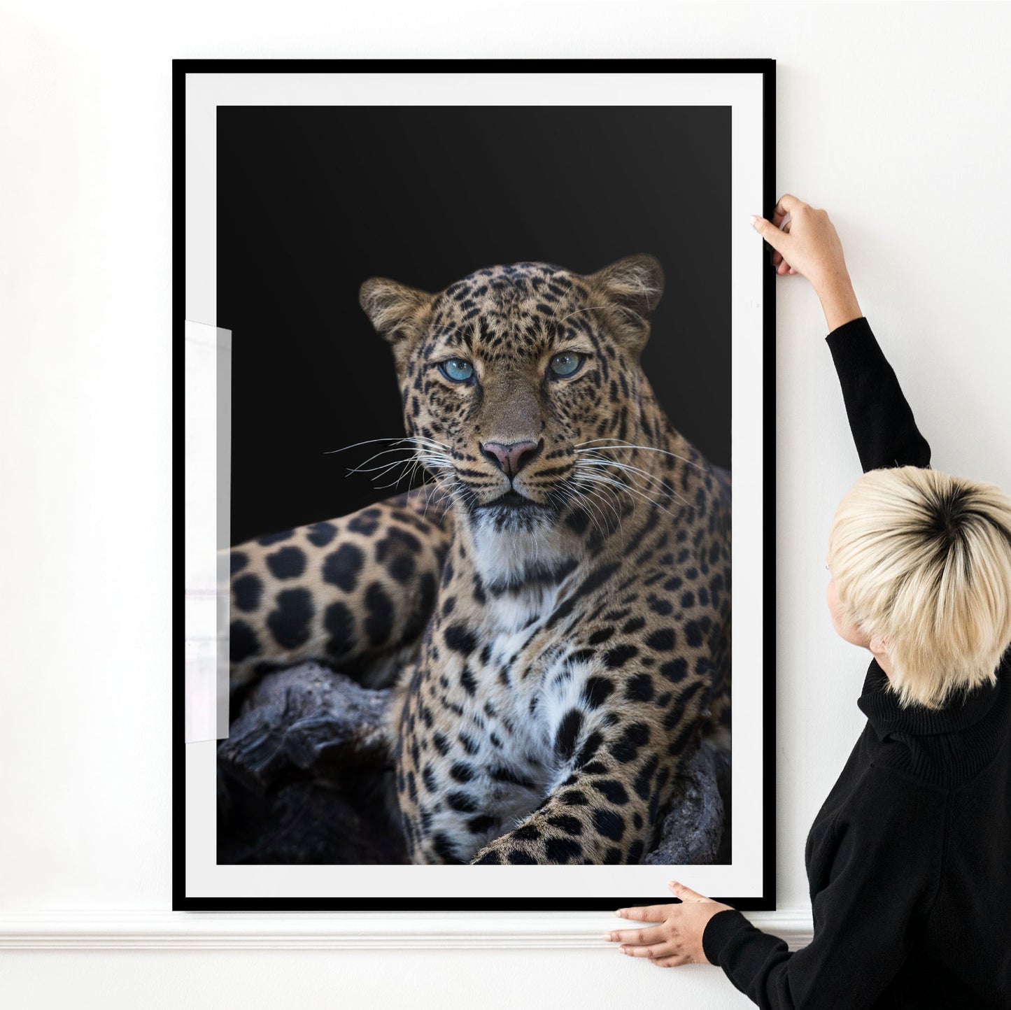 Stampa artistica di leopardo selvatico