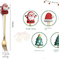 Christmas Serving Spoons 4pcs - Gold or Silver
