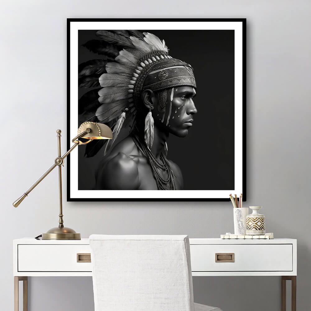 'Warrior' Apache Indian Wall Art Print