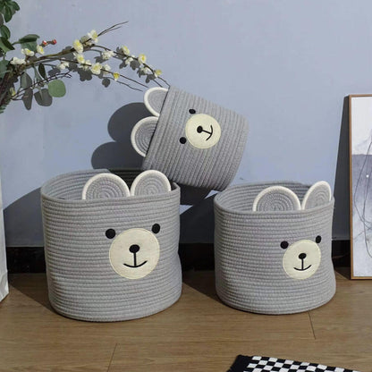 Cute Teddy Bear Storage Baskets