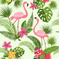 Vaaleanpunainen Flamingo Print -esiliina