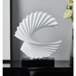 White Modern Wave Sculpture