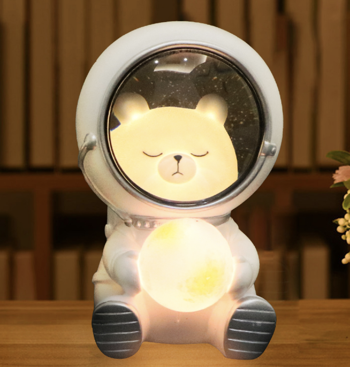 Cute Animal Astronaut Nightlight - Gattino, cucciolo o orso