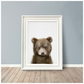 Baby teddy bear print, nursery art