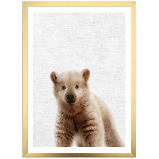 Baby teddy bear poster, nursery art