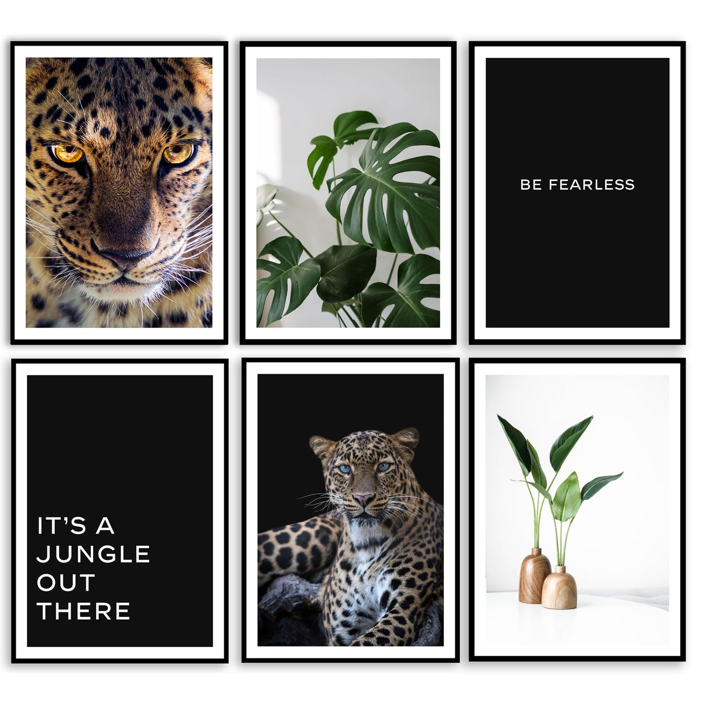Stampa artistica di tipografia della giungla