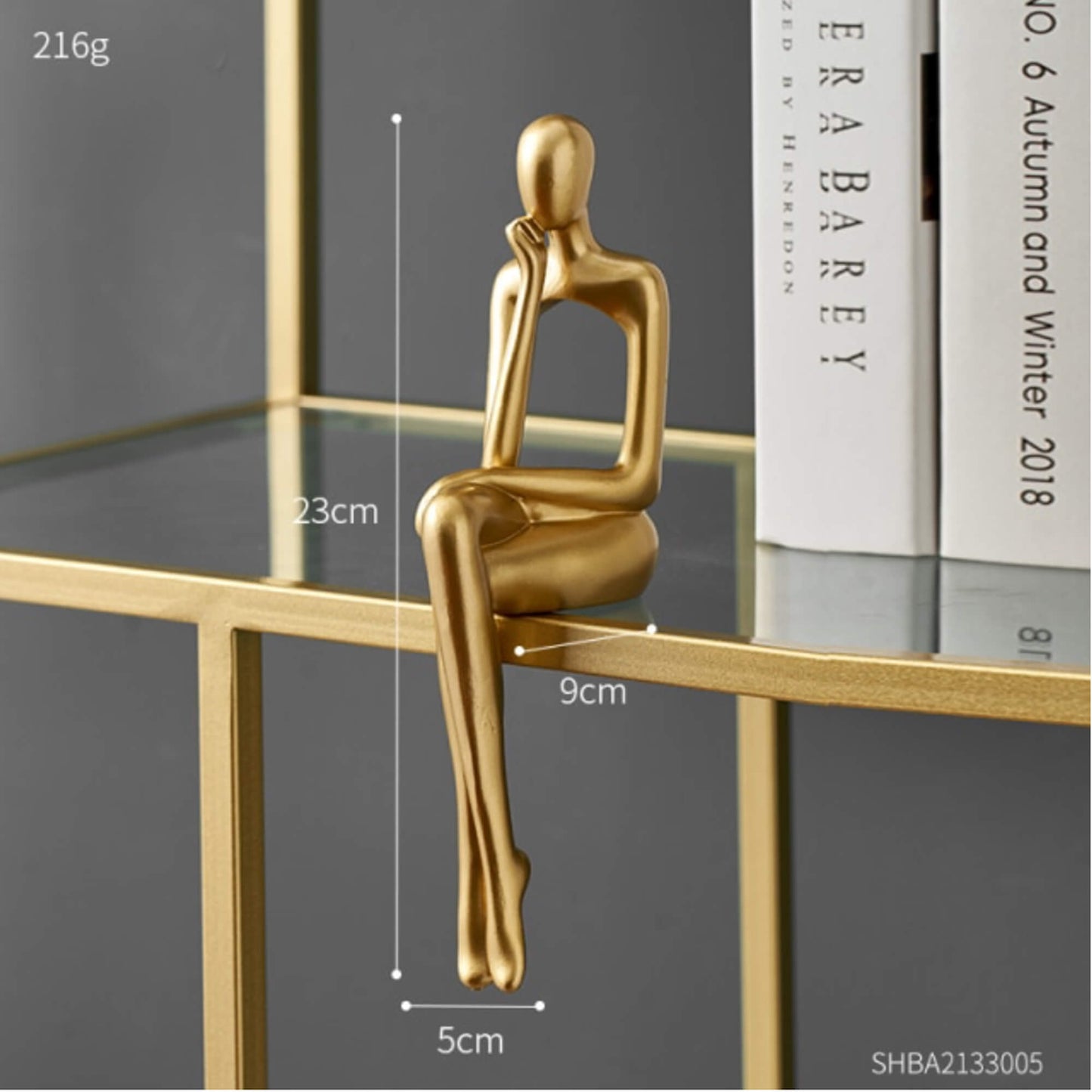 Nordic Gold Figurine's - Abstract Bookshelf Decor Figurines