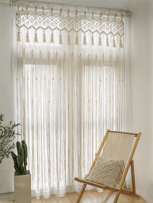 Love Boho Macrame Tapestry Tasselled Curtain