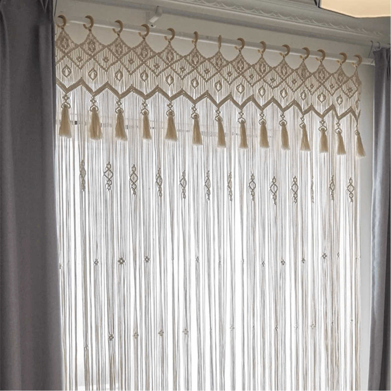 Love Boho Macrame Tapestry Tasselled Curtain