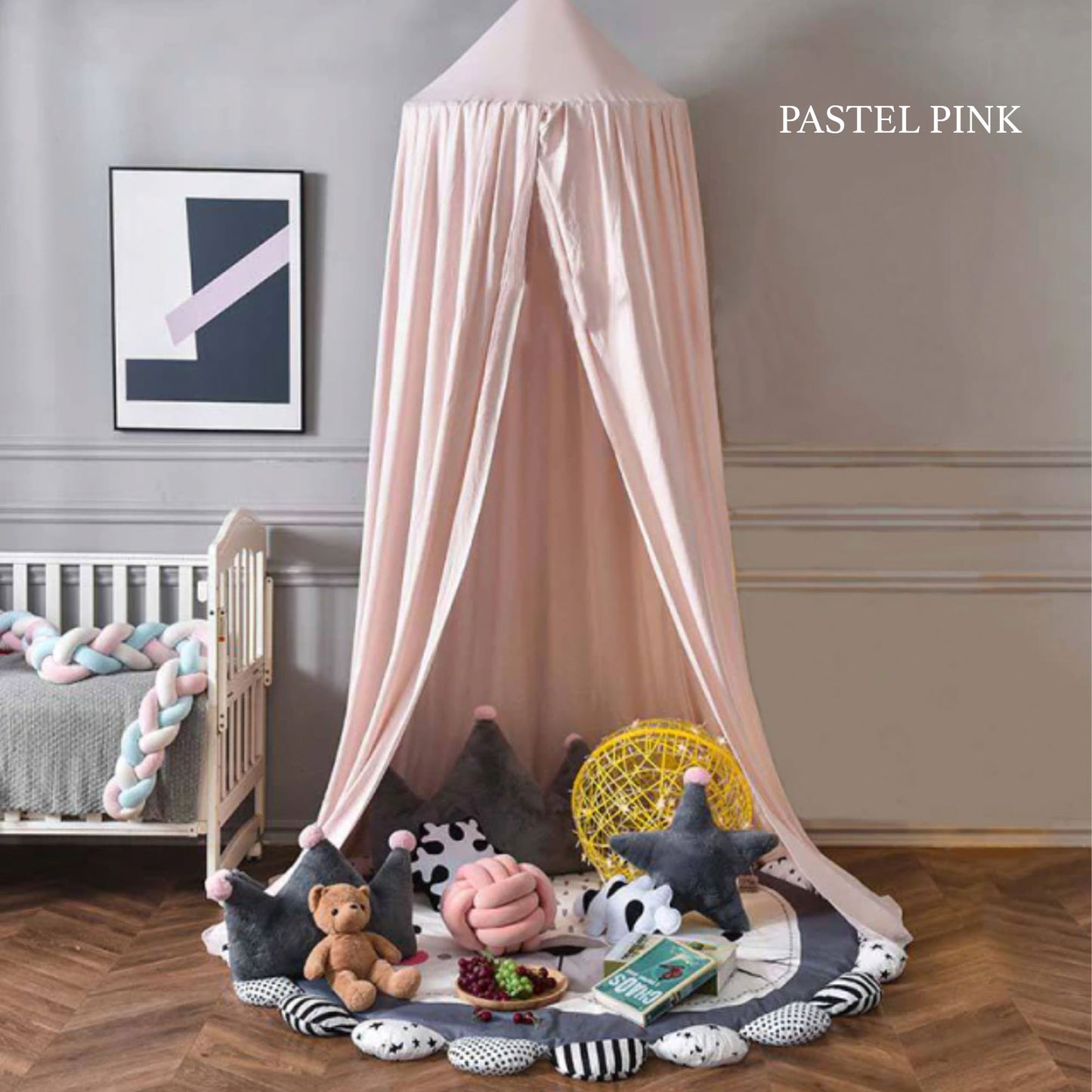 Pink Bed Canopy - 4 Colours