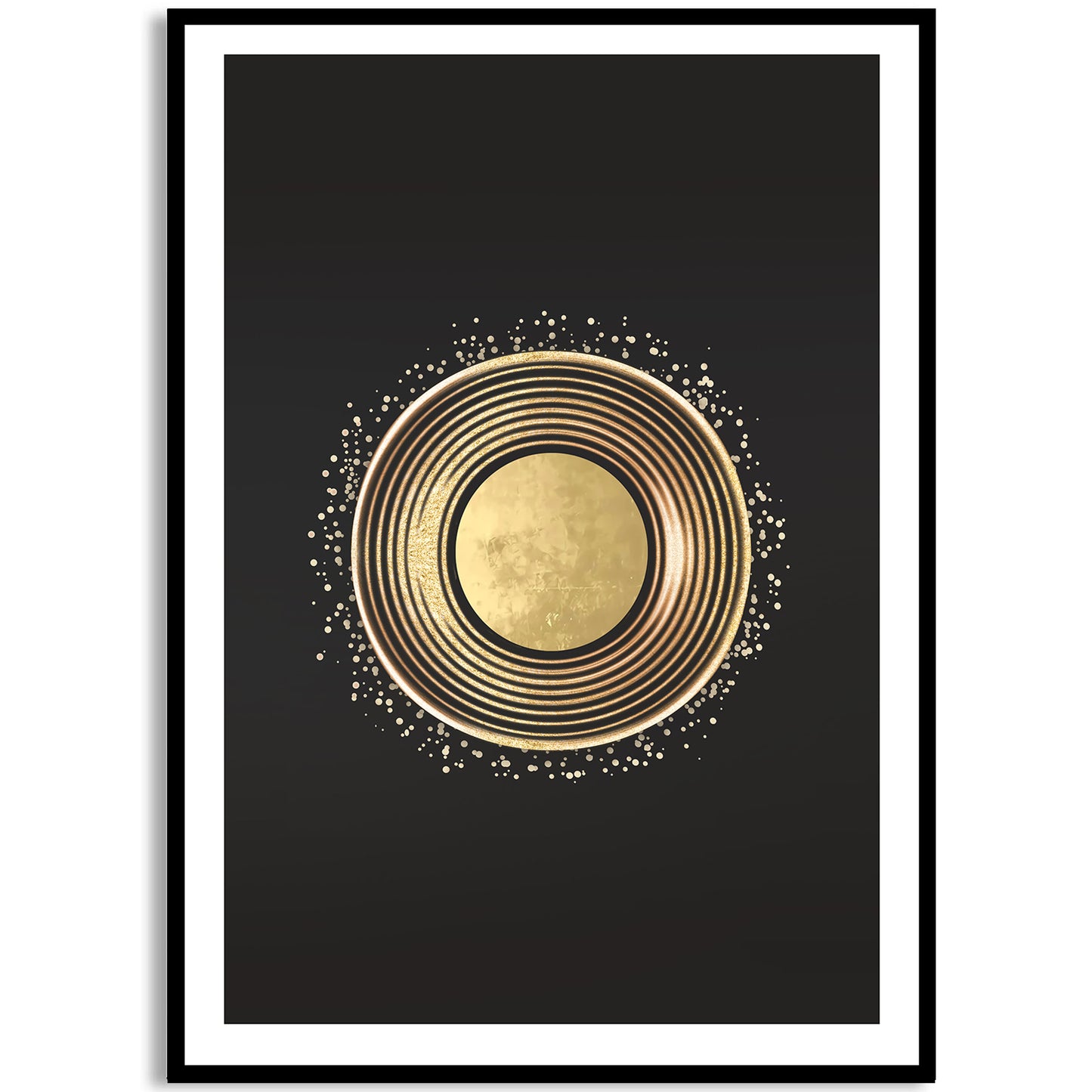 Gold-Kreis-Kunstdruck