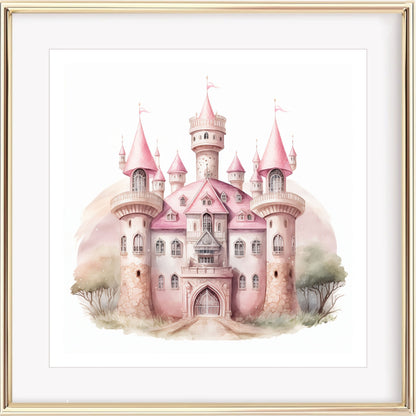 Prinsesse slott kunsttrykk