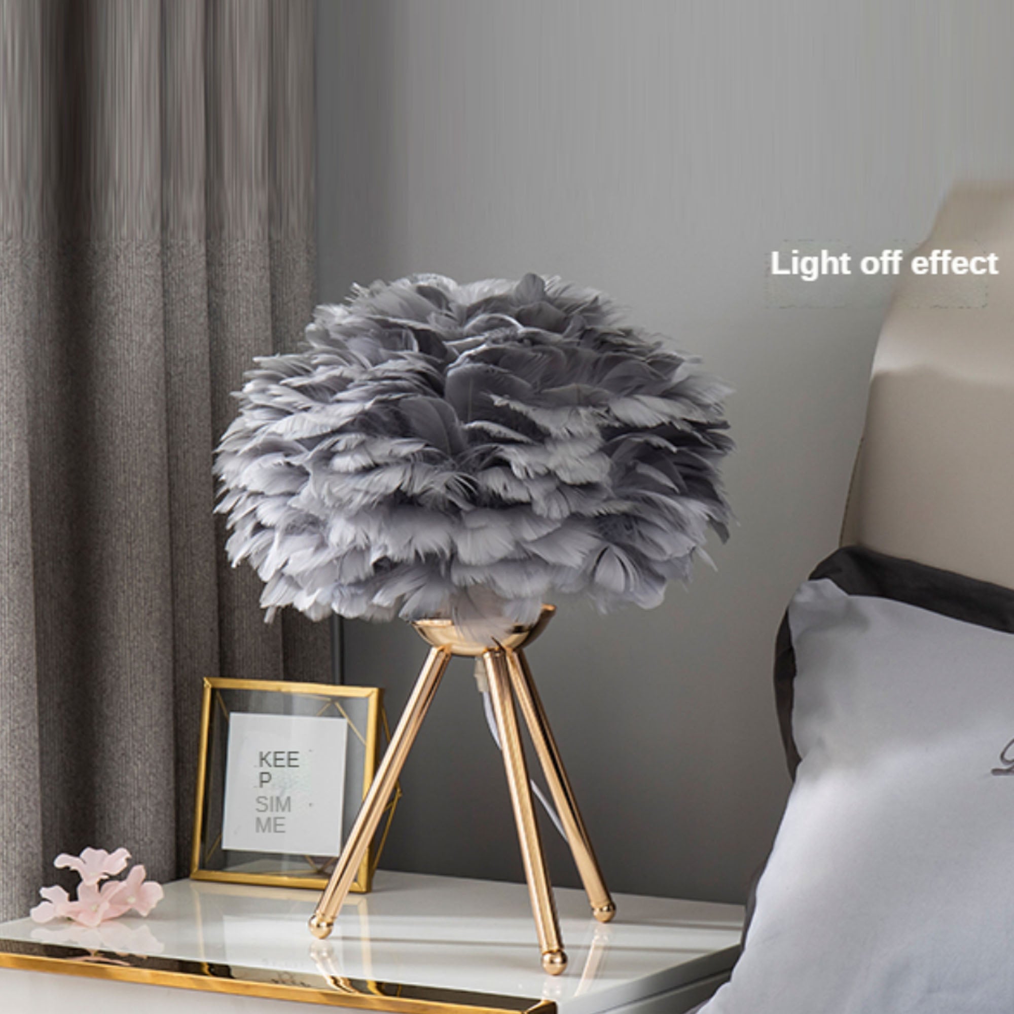 Feather sale table lamp