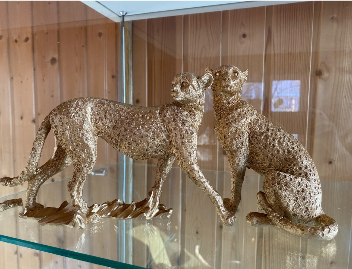 Golden Leopard Ornaments