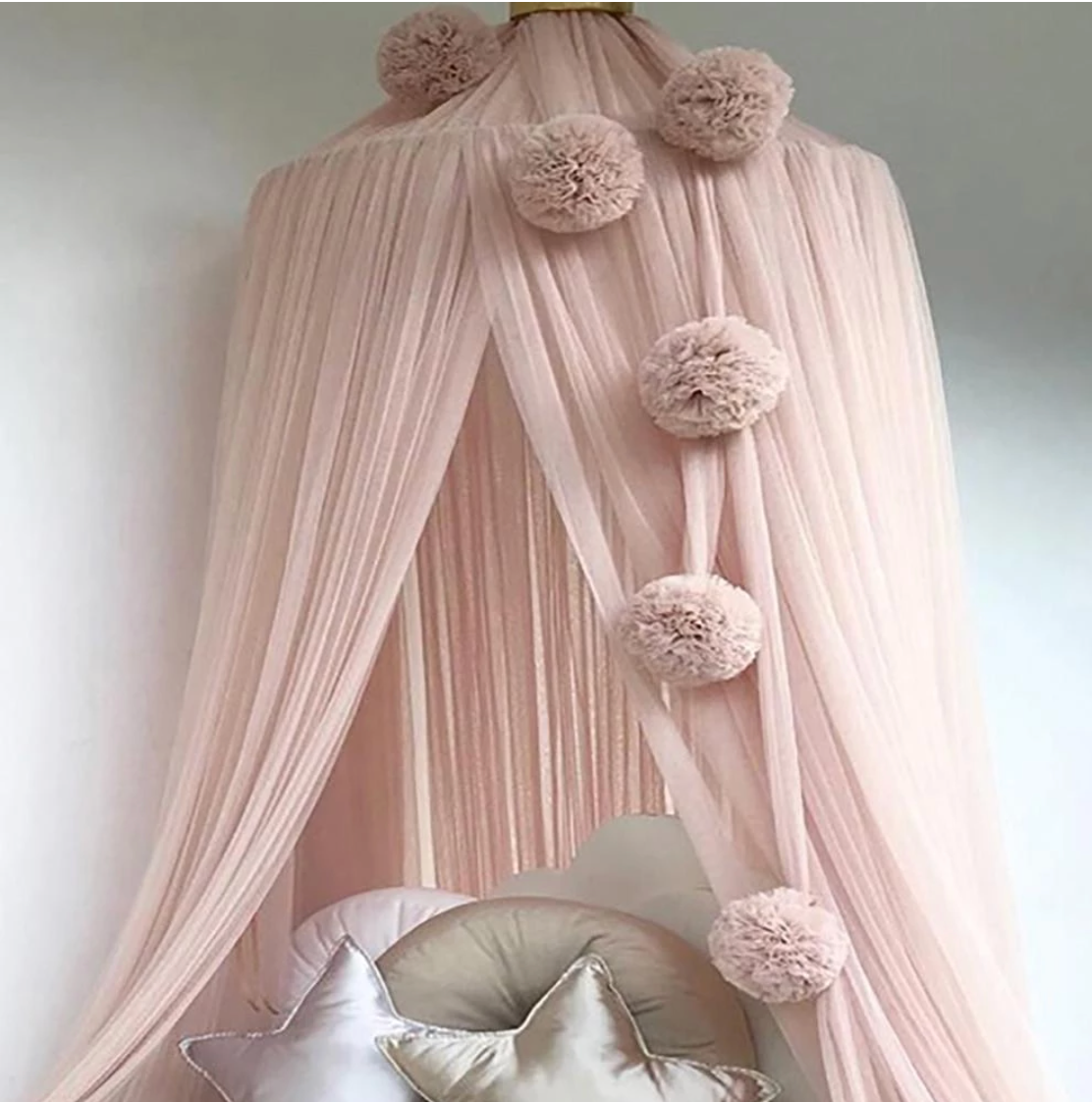 Tulle Pompom Garland 4 Colours Jasmine and Jade Interiors