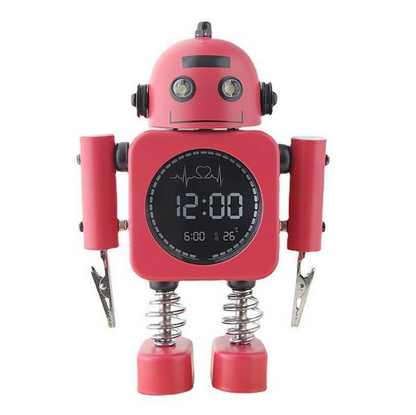 Réveil Robot Rétro avec Yeux Lumineux - 5 Couleurs