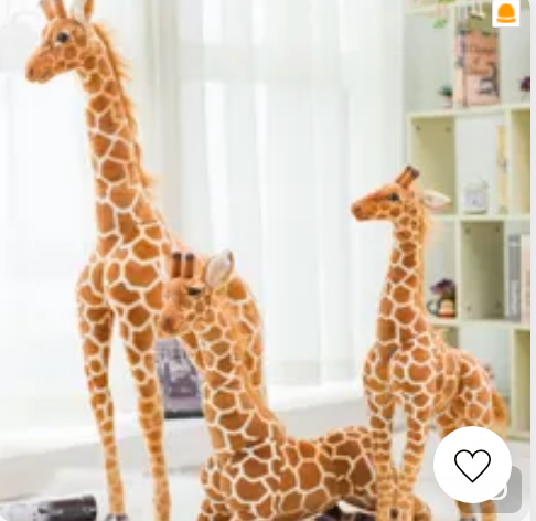Realistic Giant Plush Toy Giraffe