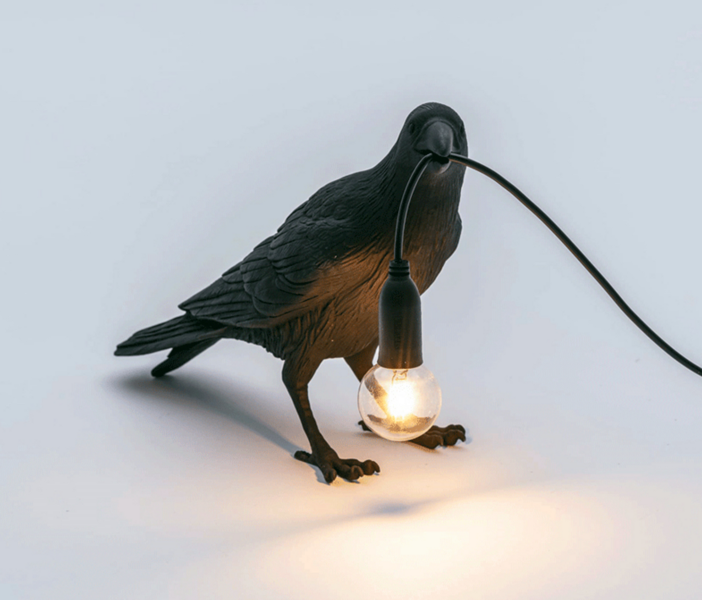 Nordic Raven Table Lamp  - Black or White