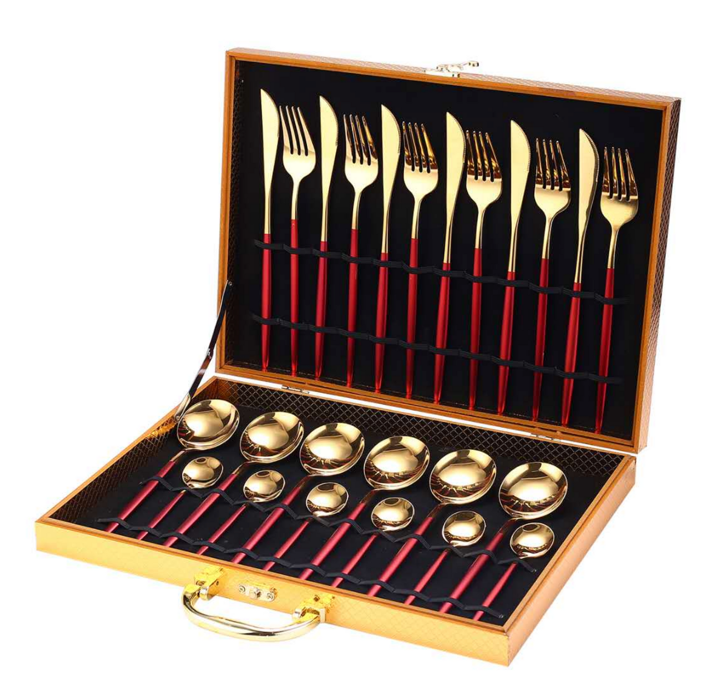 Luxury Dinnerware Set - 24PCS Gold Case - 12 väriä