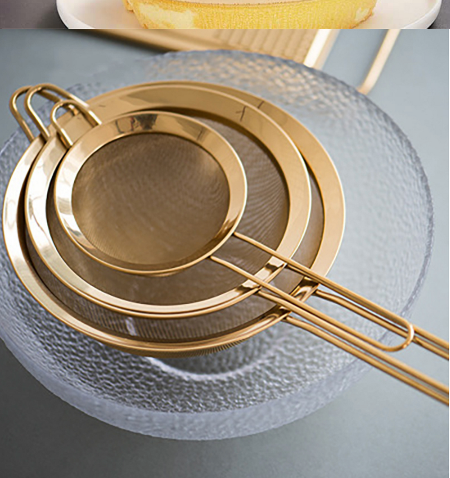 Luxury Rose Gold Sieve - 3 Sizes - Gold or Rose Gold