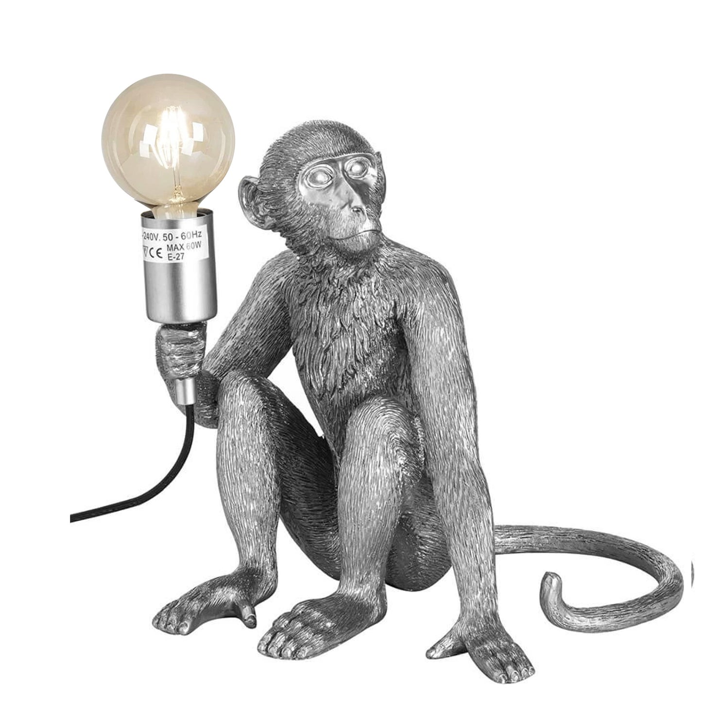 Cheeky Monkey Silberne Tischlampe – 4 Farben