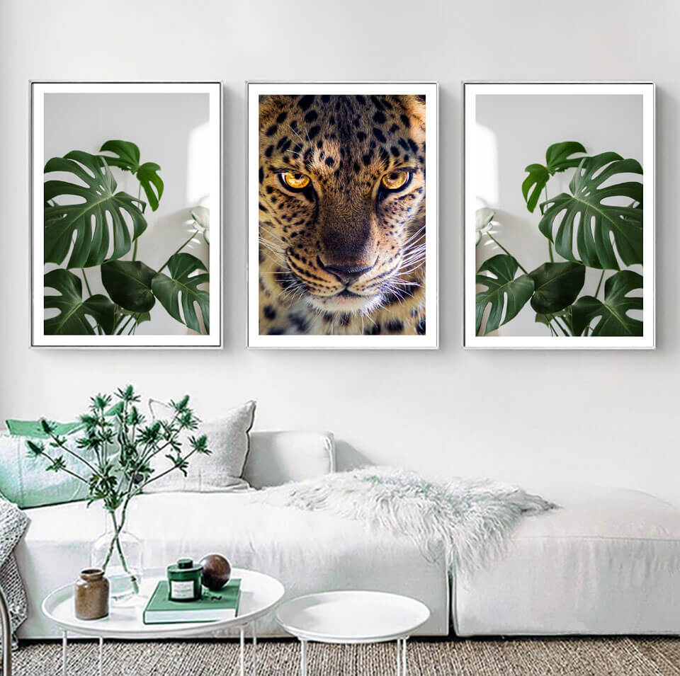 Leopardo feroz Lámina artística