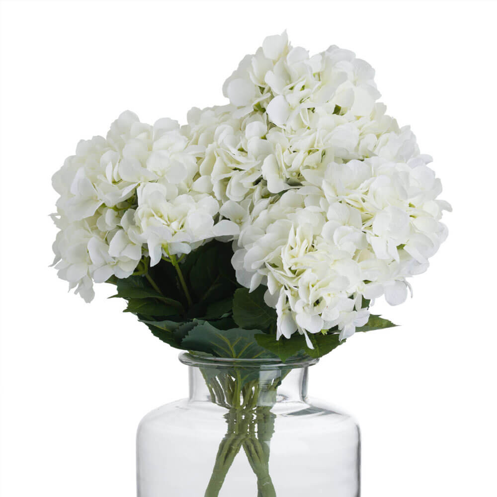 Beautiful, Realistic White Hydrangea Bouquet