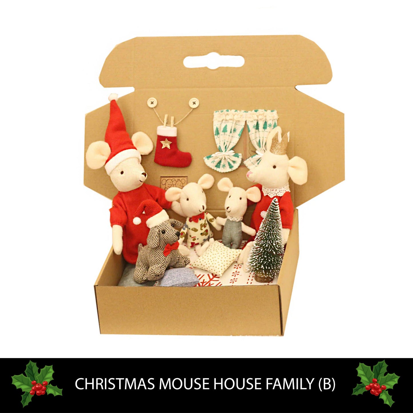 Christmas mouse family & dolls house boys gift