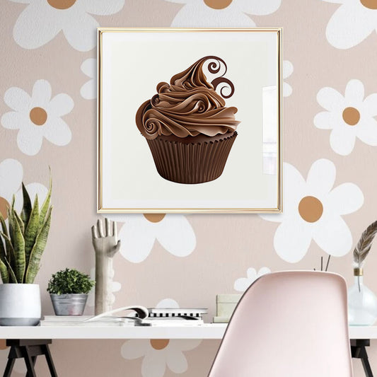 Stampa artistica di cupcake al cioccolato