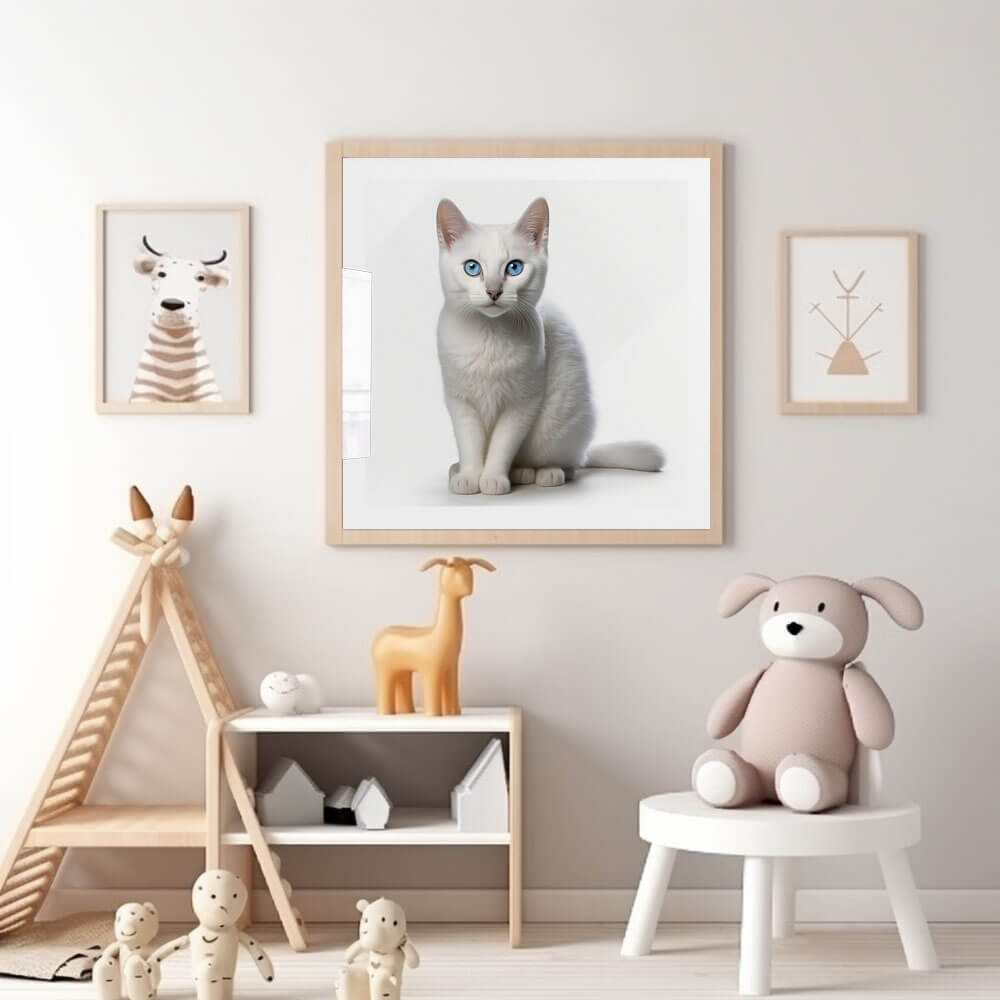 Søt kattunge (B) kunsttrykk