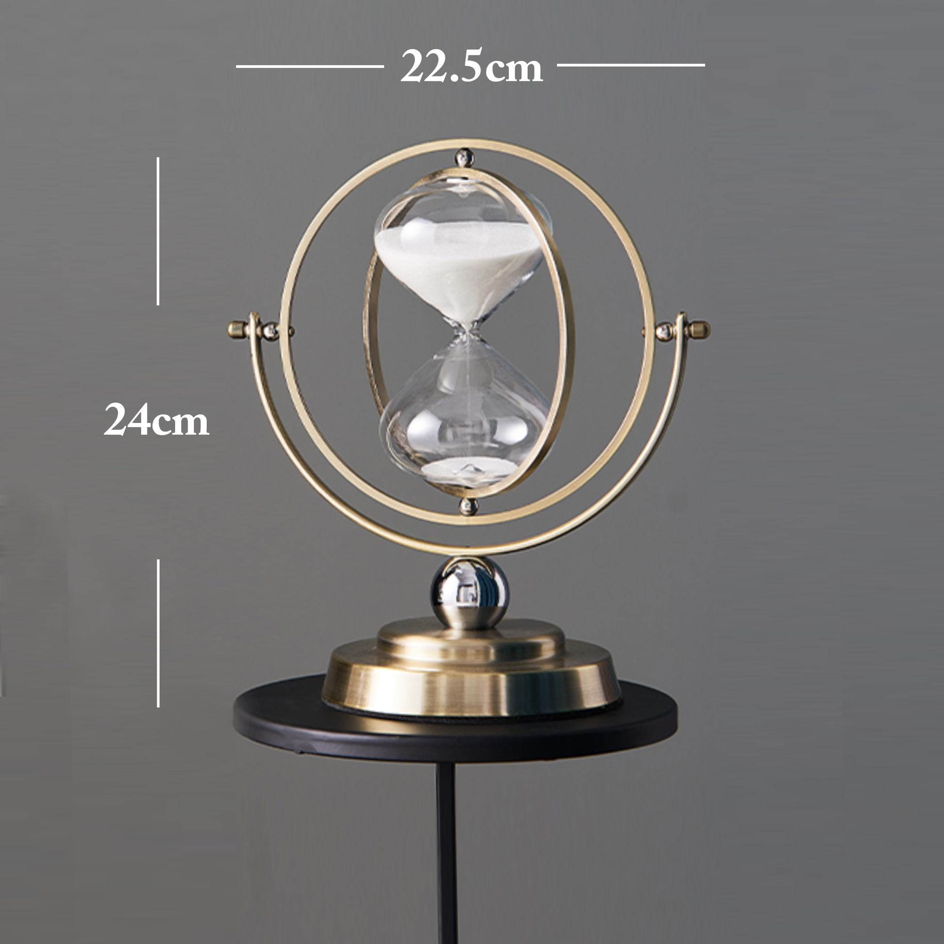 Beautiful Gold Hourglass White or Black Sand 30 or 60 Minute Timer