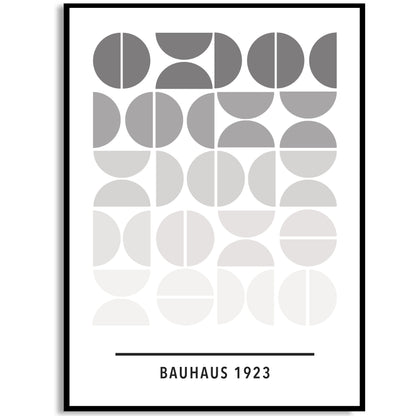 Harmaa Bauhausin taideprintti