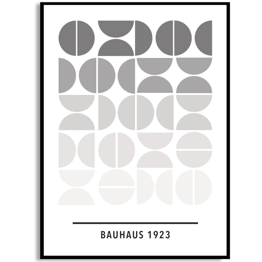 Grey Bauhaus Art Print