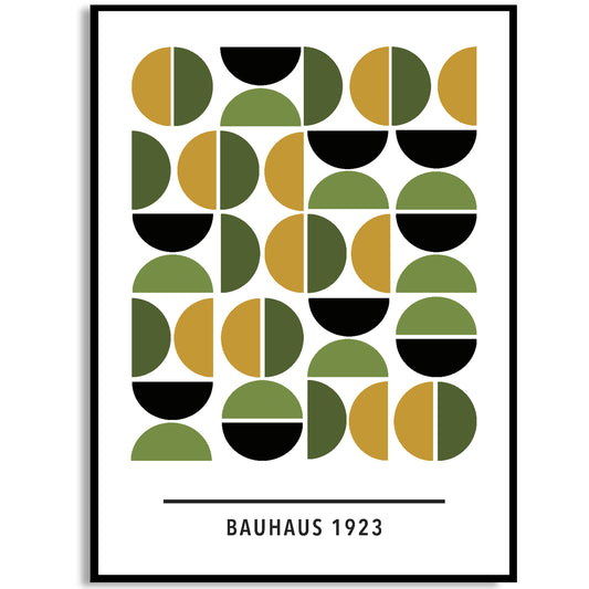 Green/Yellow Bauhaus Art Print