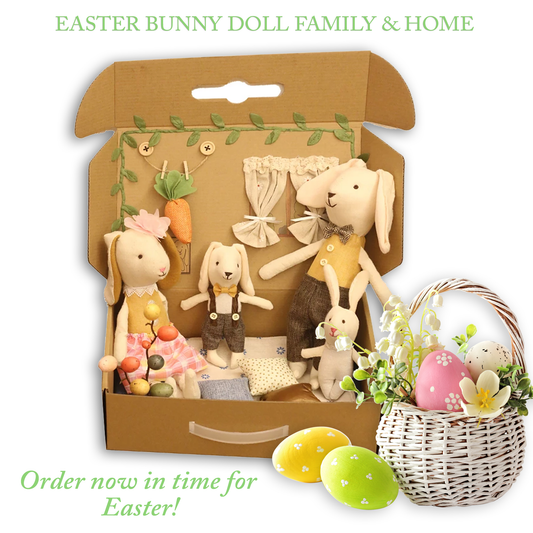 Easter Bunny Family & Dolls Home