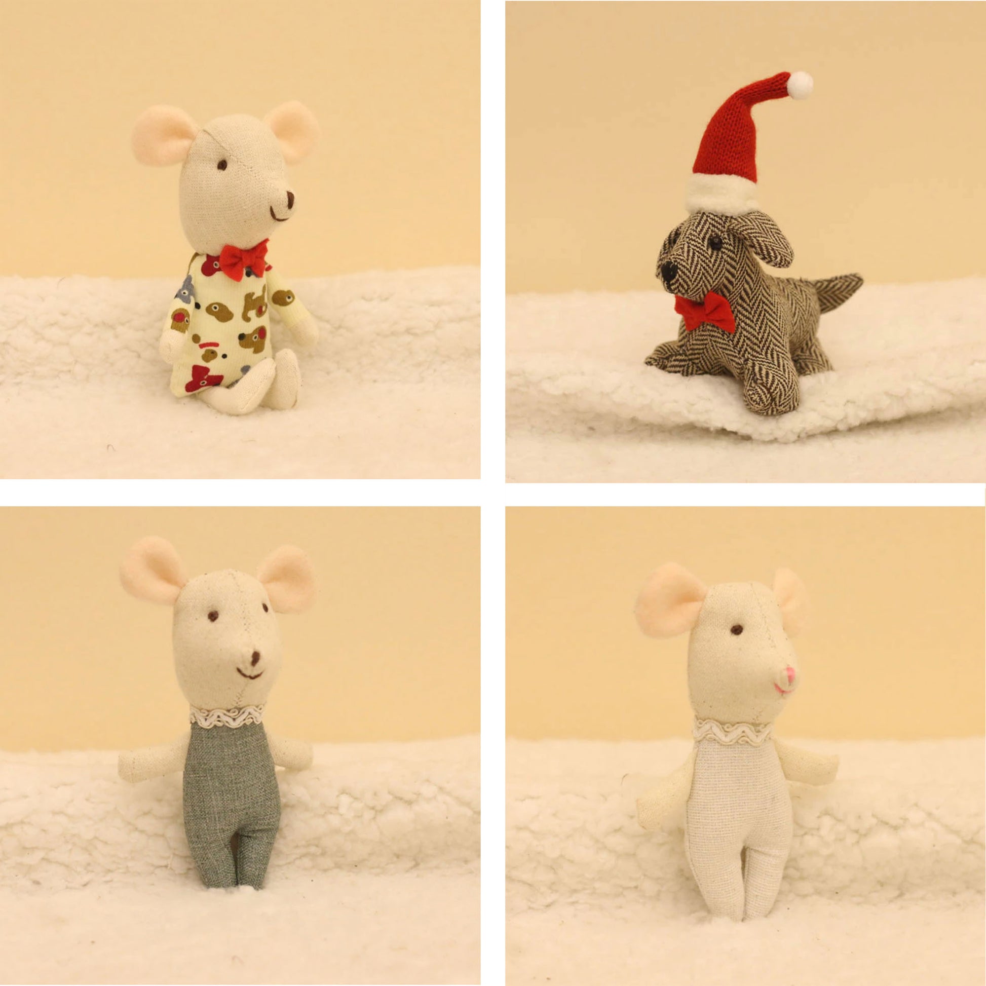 Christmas mouse family & dolls house gift