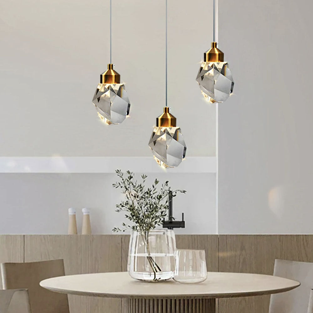 Diamond pendant outlet light