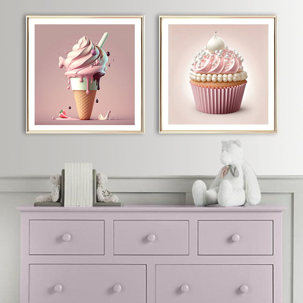 Eis Cupcake Art Print