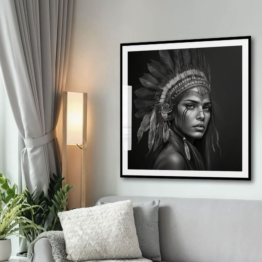 'Fierce' Apache Indian Wall Art Print