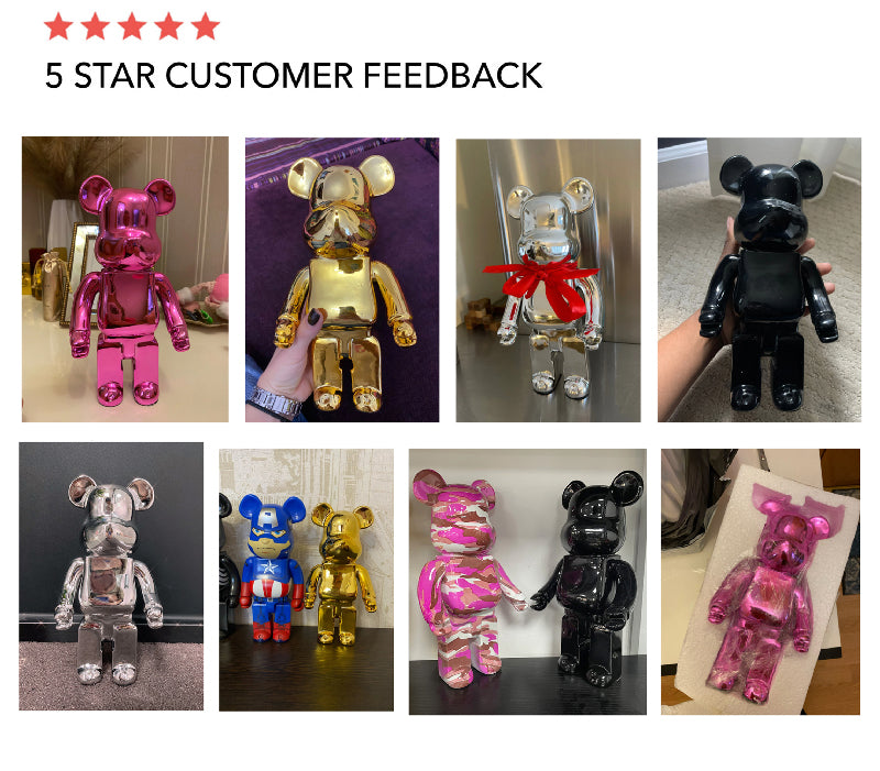 Bearbricks 400% 25cm Electroplated Action Figure - 11 Colours