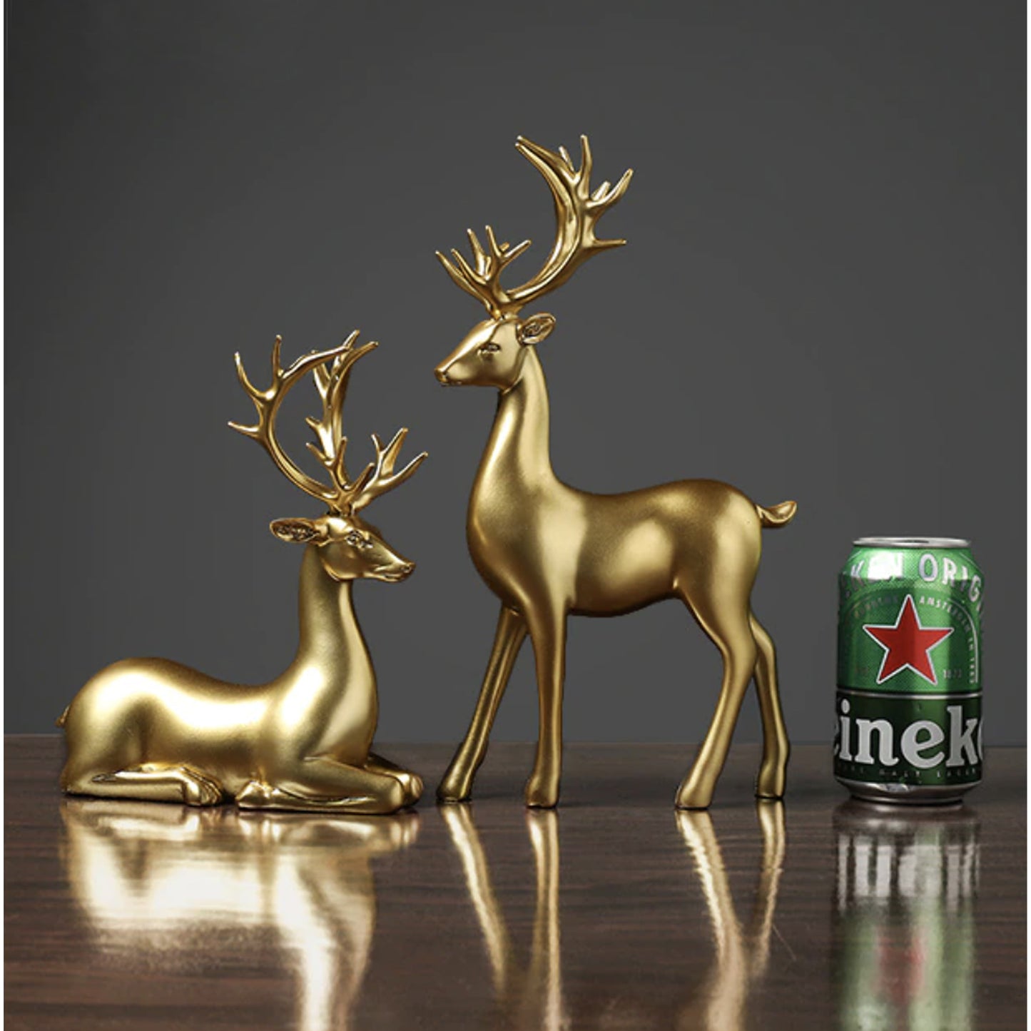 Gold Stag & Deer Sculptures