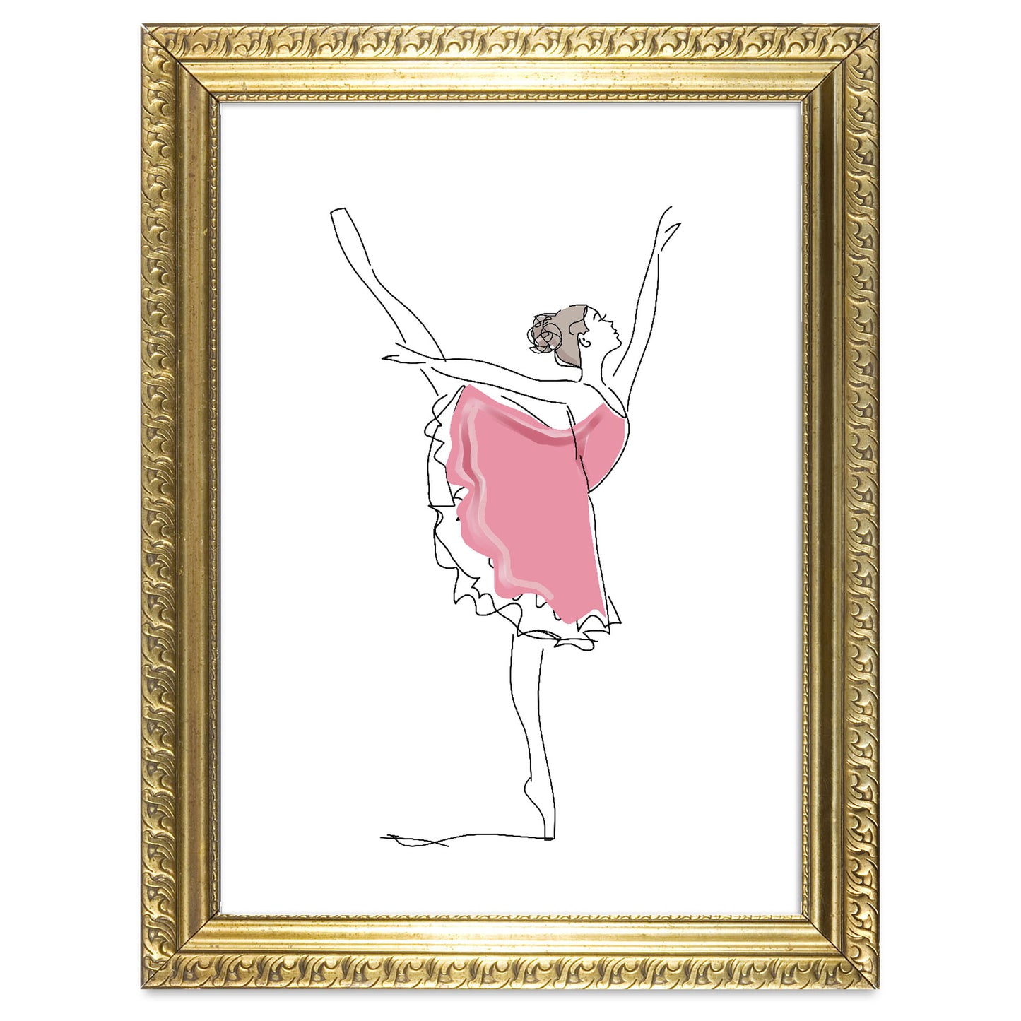 Dansende ballerina kunsttrykk