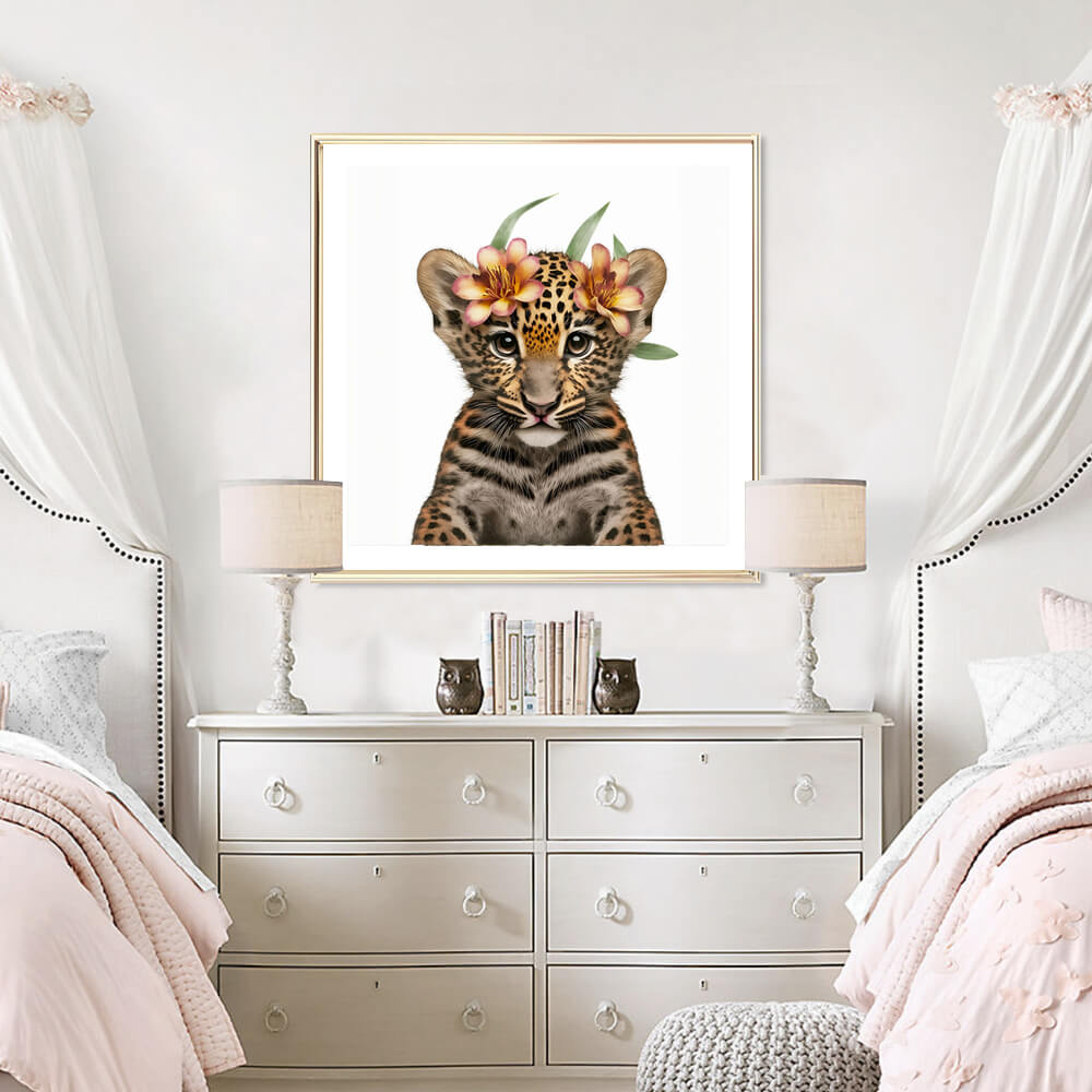 Leopard Cub (B) Art Print