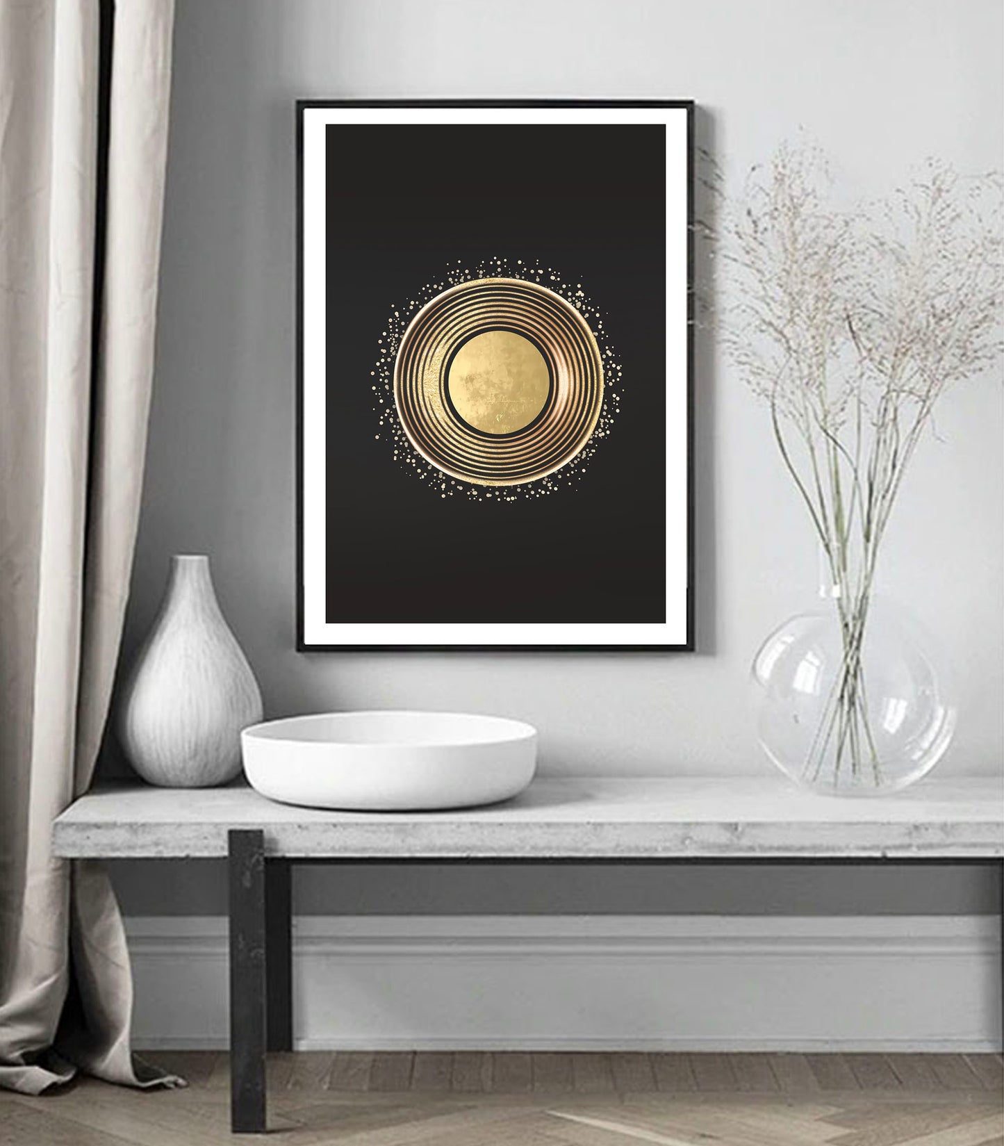 Gold-Kreis-Kunstdruck